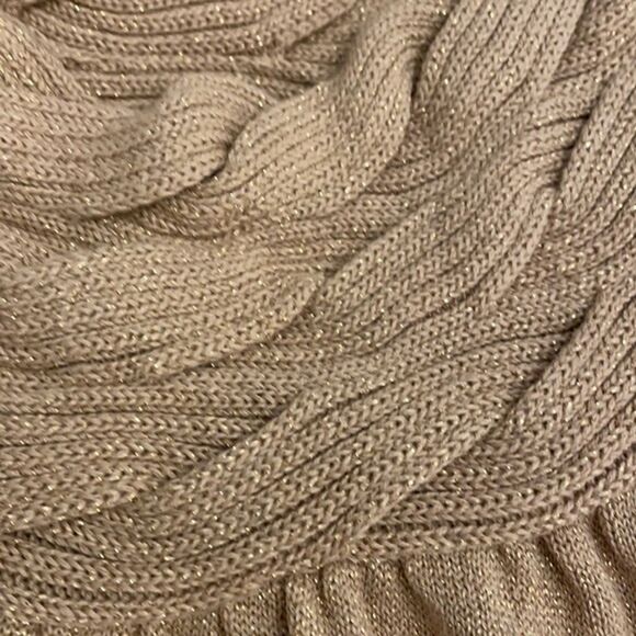 C'est City an August Silk Gold Sweater Womens Large Cotton Sleeveless Knit NEW - Picture 4 of 11